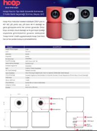 HOOP CAM HOOPPC01R 2.0 MP 3.6 MM PAN KAMERA KIRMIZI (1 YIL ÜCRETSİZ BULUT KAYIT) BEBEK BAKICI KAMERASI 2MP - 5